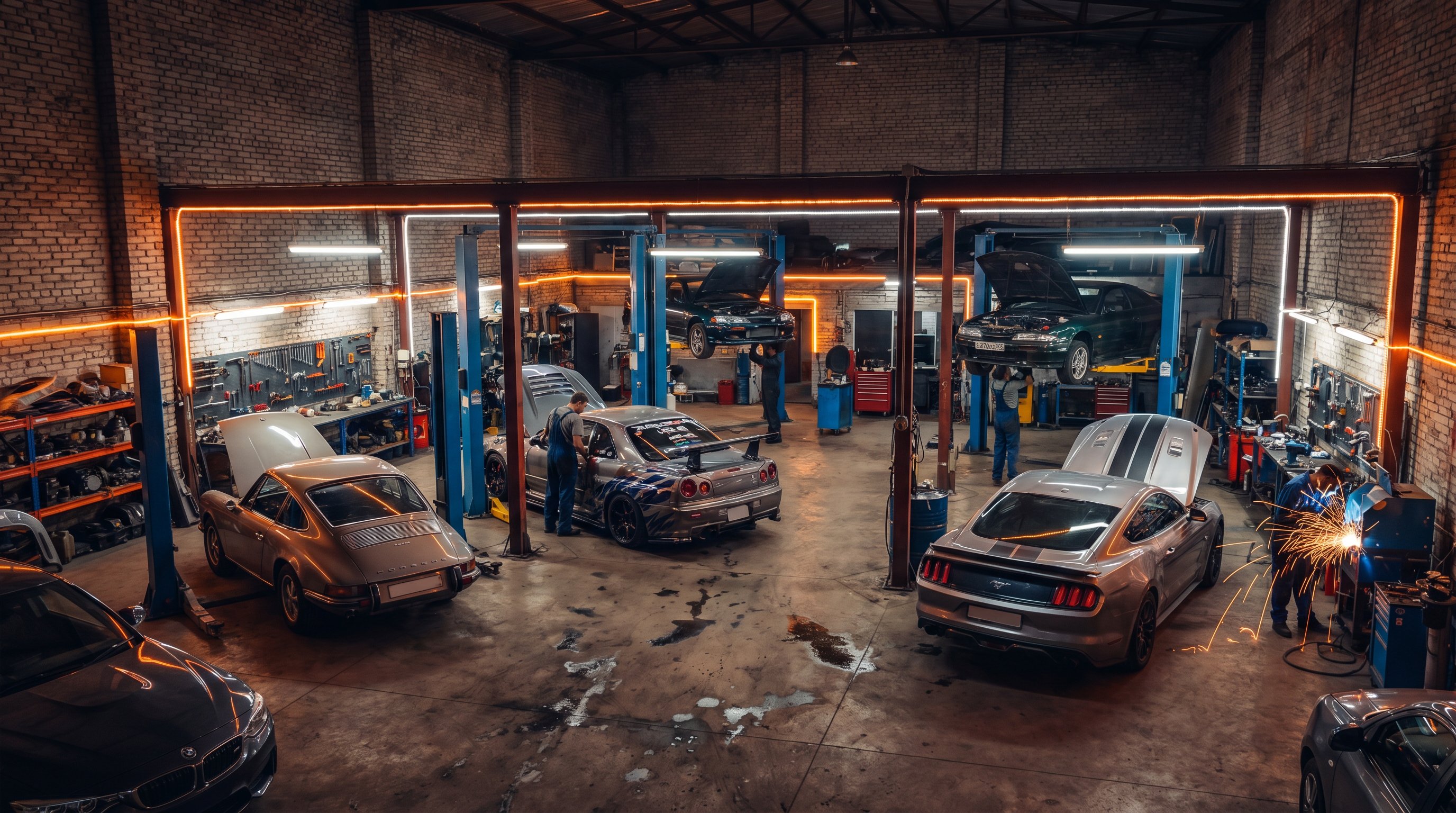 抖音揭秘改装车间夜间作业视频花絮